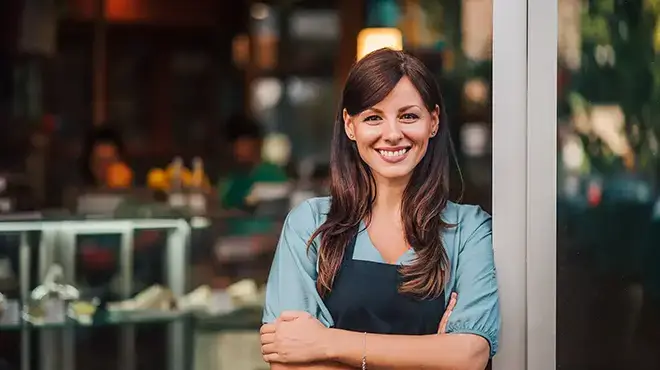 smiling woman business owner